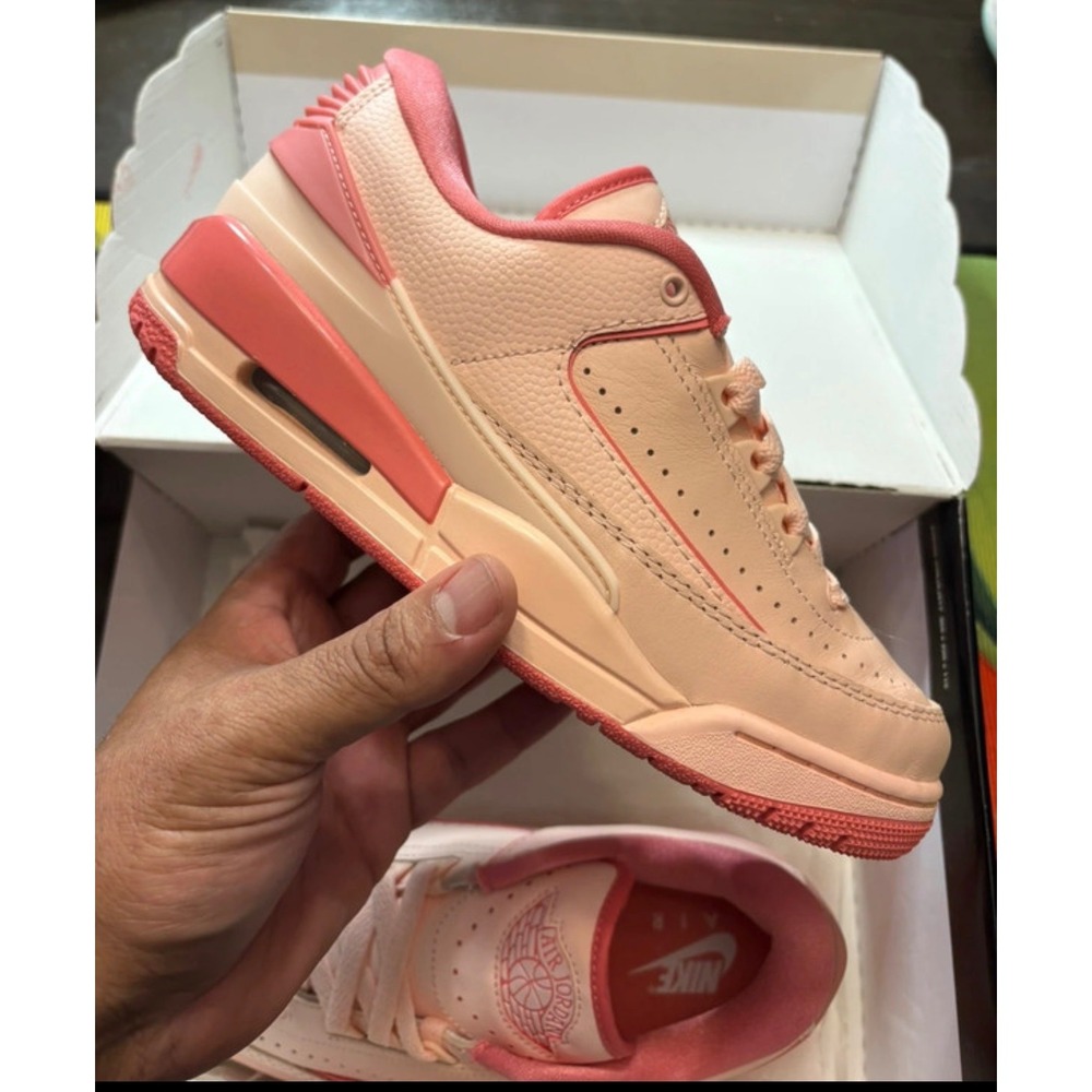 Nike Womens Jordan 2/3 Washed Coral Pink Salt FZ4122-600 Size 7 Low Sneakers